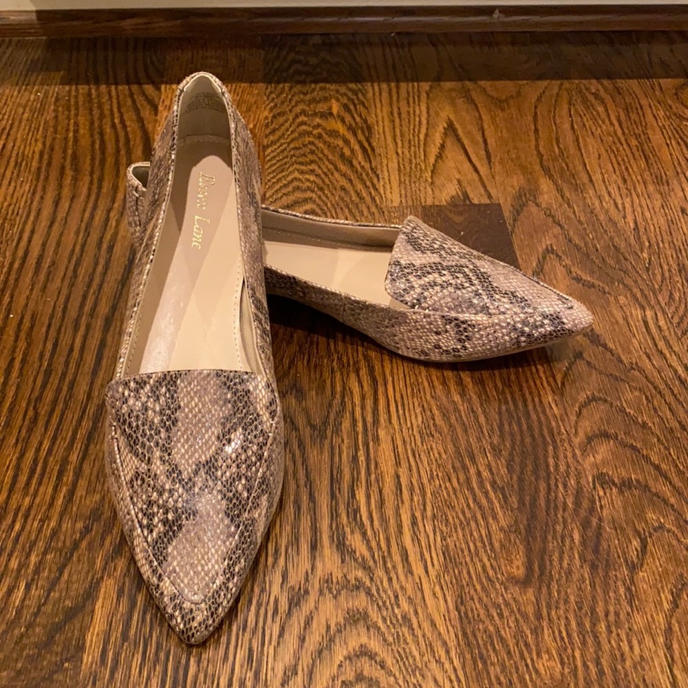 New snakeskin flats